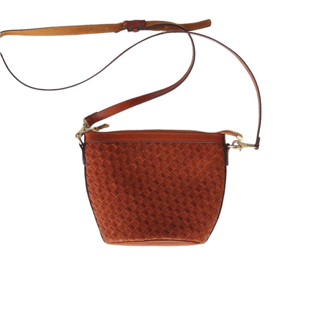 NWOT MW Most Wanted USA Leather Woven Crossbody Purse